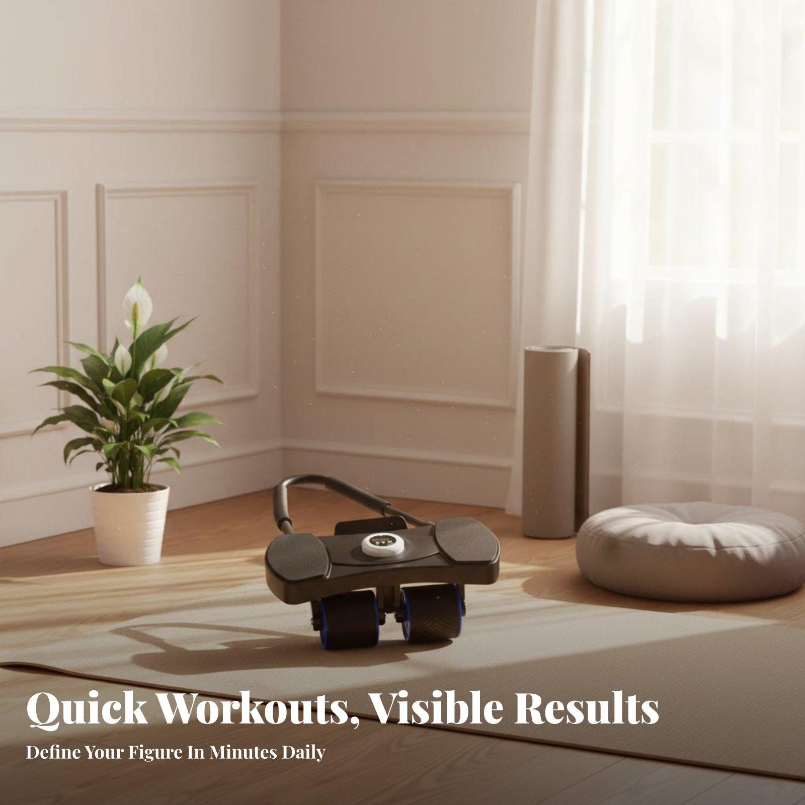 Ab Roller Wheel With Elbow Support - Kern trainingsapparaat buikspierroller met elleboogsteun voor